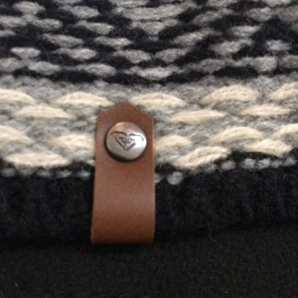 New! Roxy Tayla knitted polar fleece lined headband black/white - Picture 6 of 10